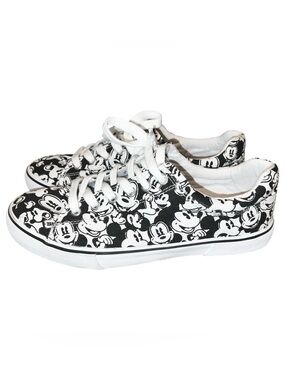 Disney Mickey Mouse Sneakers Shoes Women’s 10 Black White